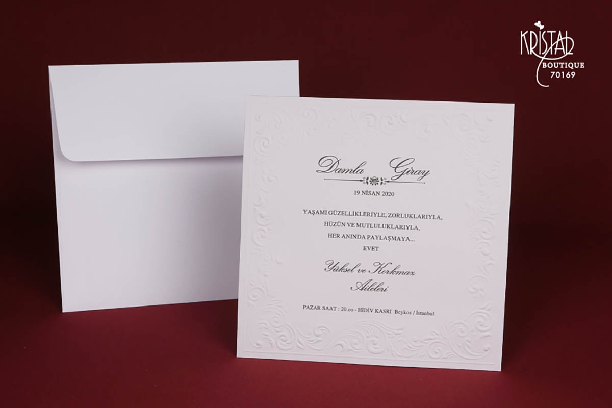 Kristal Davetiye 70169