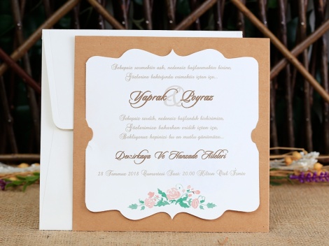 Wedding Davetiye 8245